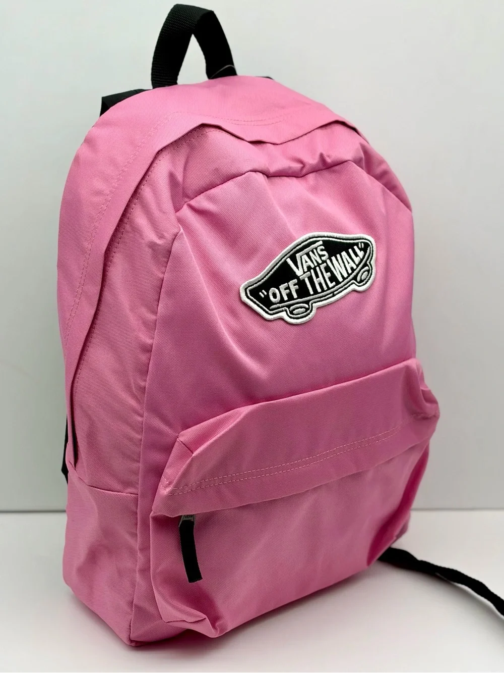 Vans Pink Backpack with Black Logo Patch